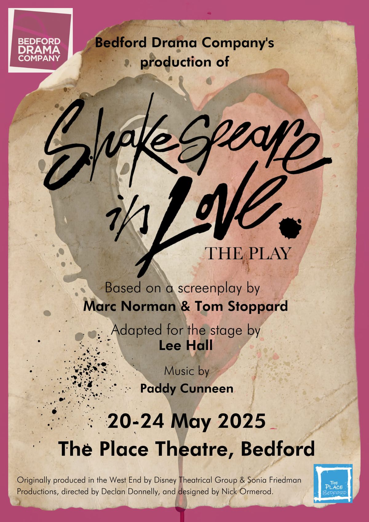 Shakespeare in Love - Workshop 3rd December