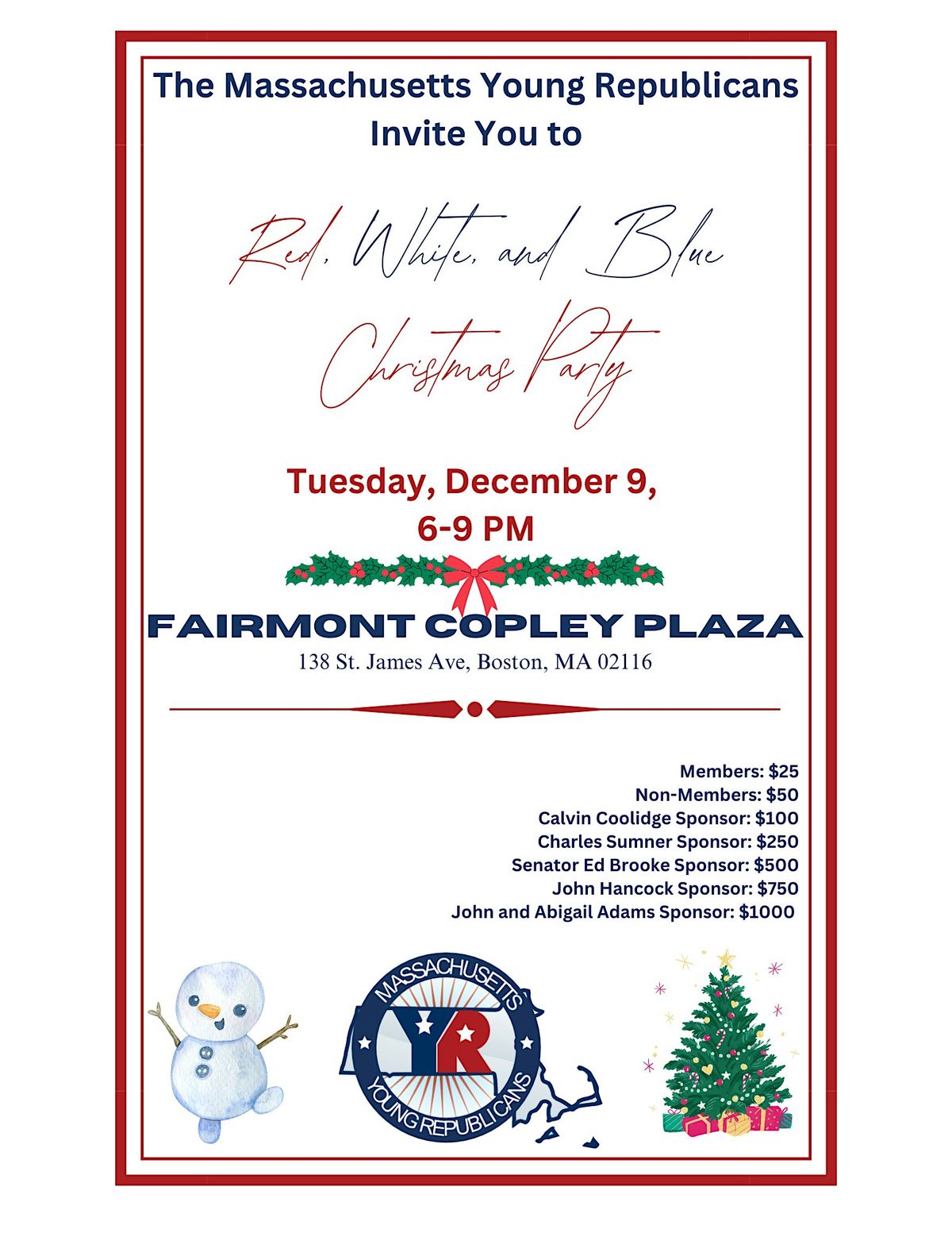 2025 Massachusetts Young Republican Christmas Party