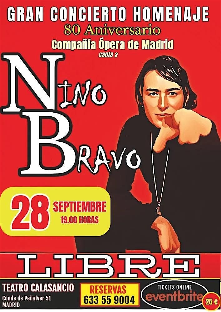 CONCIERTO HOMENAJE NINO BRAVO.80 ANIVERSARIO. TEATRO CALASANCIO