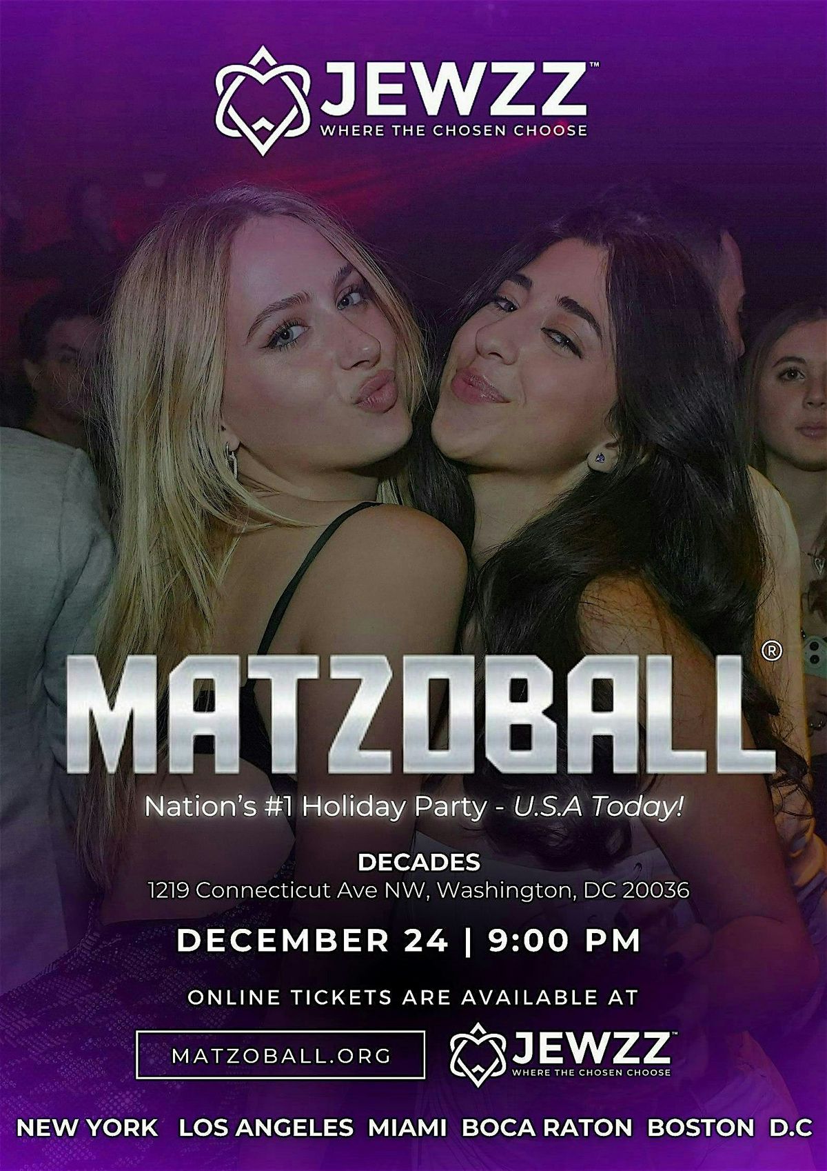 MATZOBALL\u00ae WASHINGTON DC XMAS EVE ages 21-49 December 24, 2025
