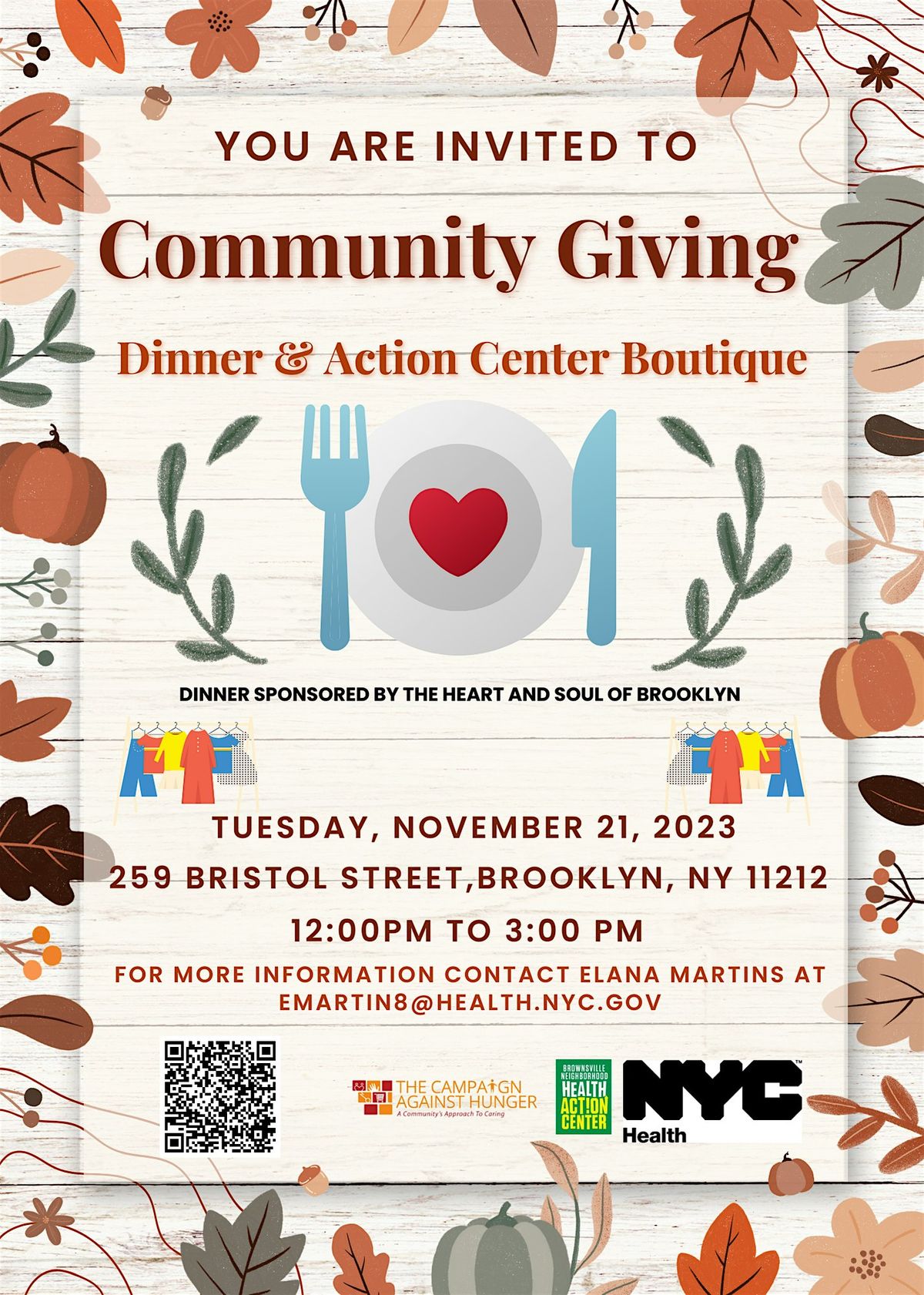 Community Giving Dinner & Action Center Boutique