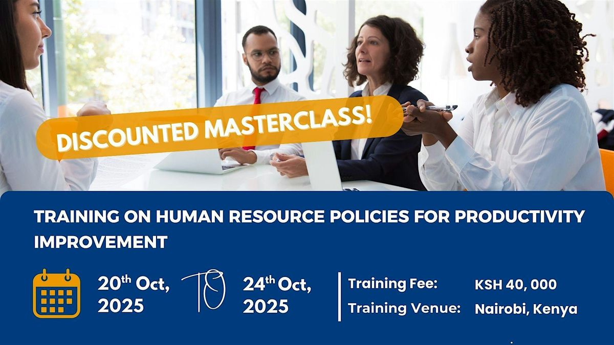 Training on Human Resource Policies for Productivity Improvement