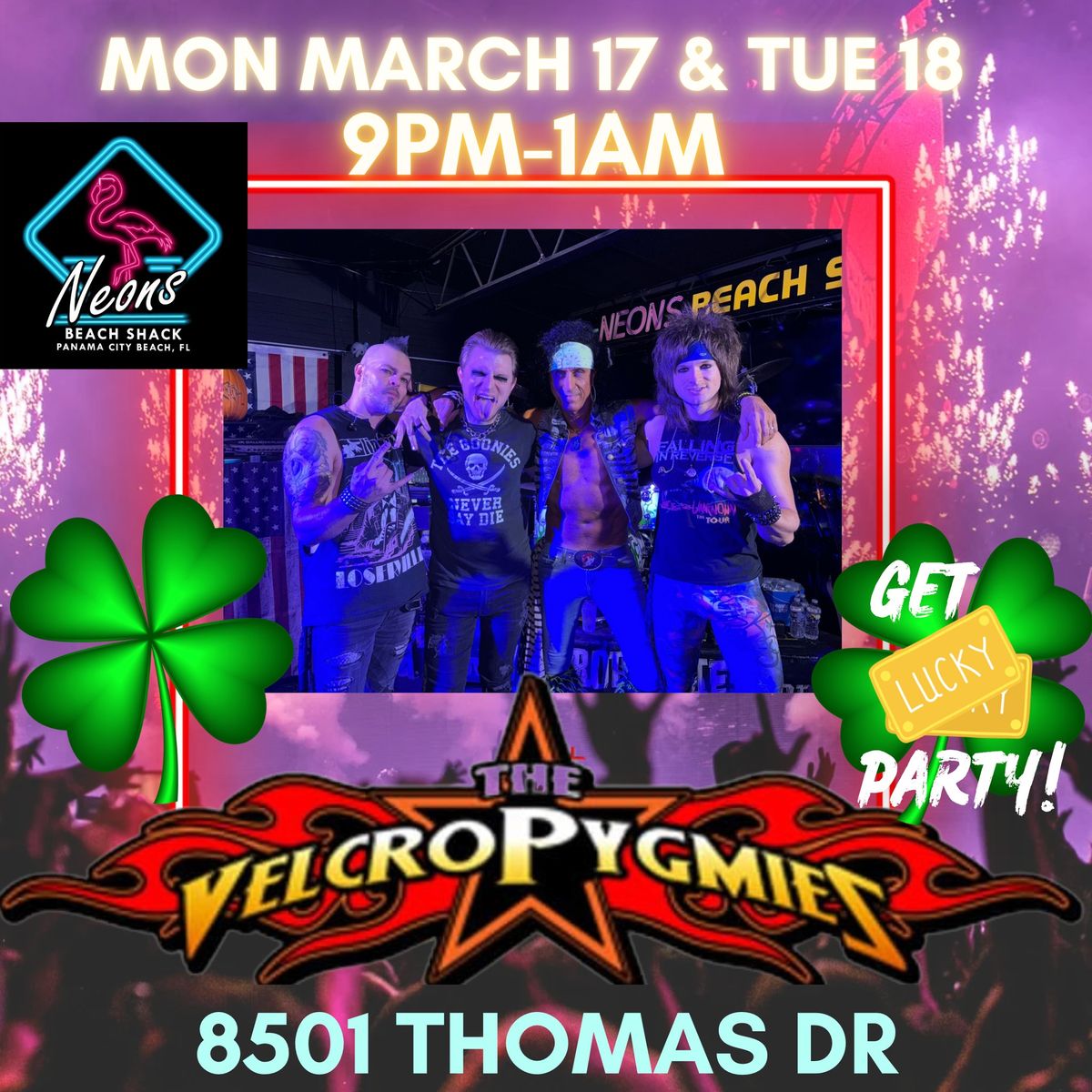 Velcro Pygmies: GET LUCKY PARTY! 9:00PM-1:00AM