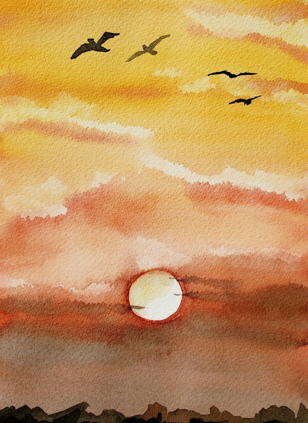 Watercolor Sunset