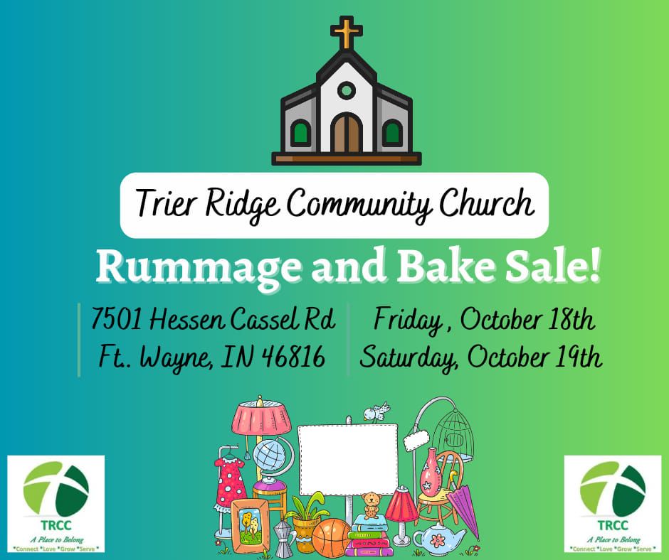 Trier Ridge Community Church Annual Rummage and Bake Sale