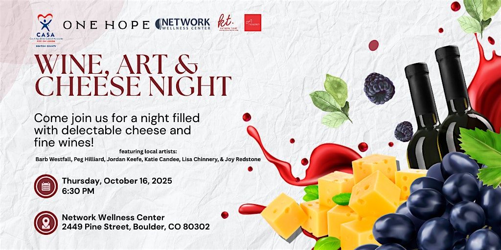 Wine, Art & Cheese Night