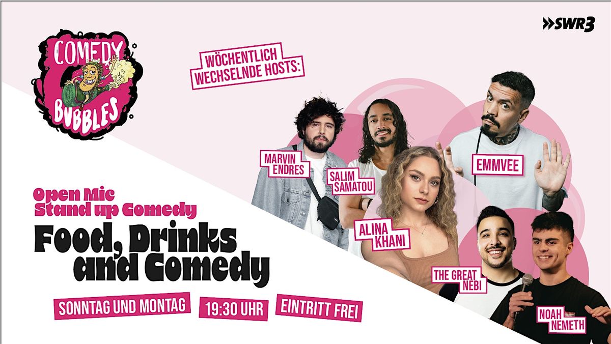 Stand-Up Comedy, Open Mic in Stuttgart mit Food & Drinks