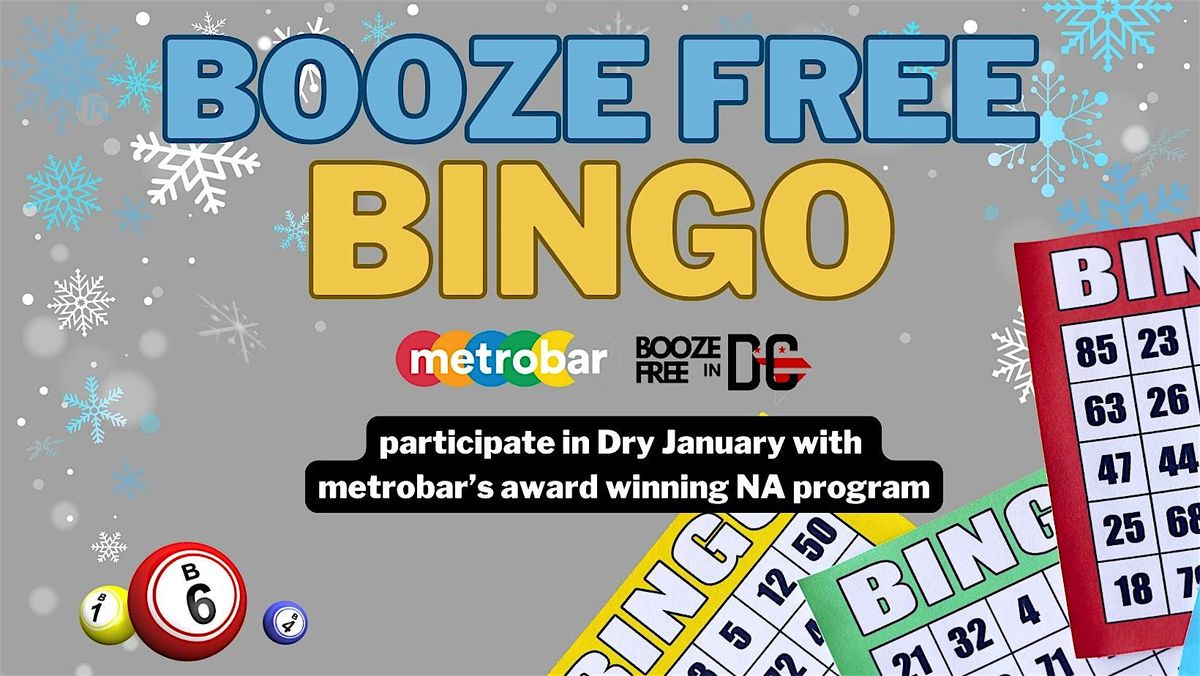 Booze Free Bingo for Dry January with Booze Free in DC