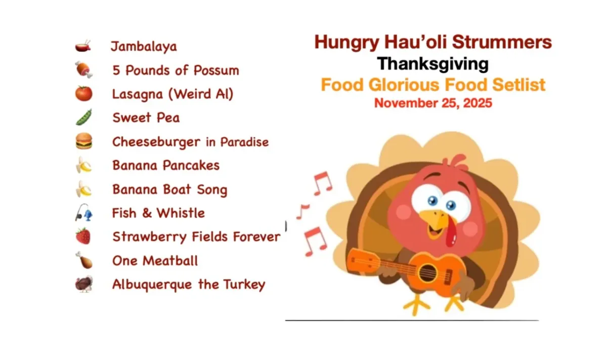 4TH Tues Uke @ Denny's FOOD Glorious FOOD! And Food Drive \u25e1\u0308