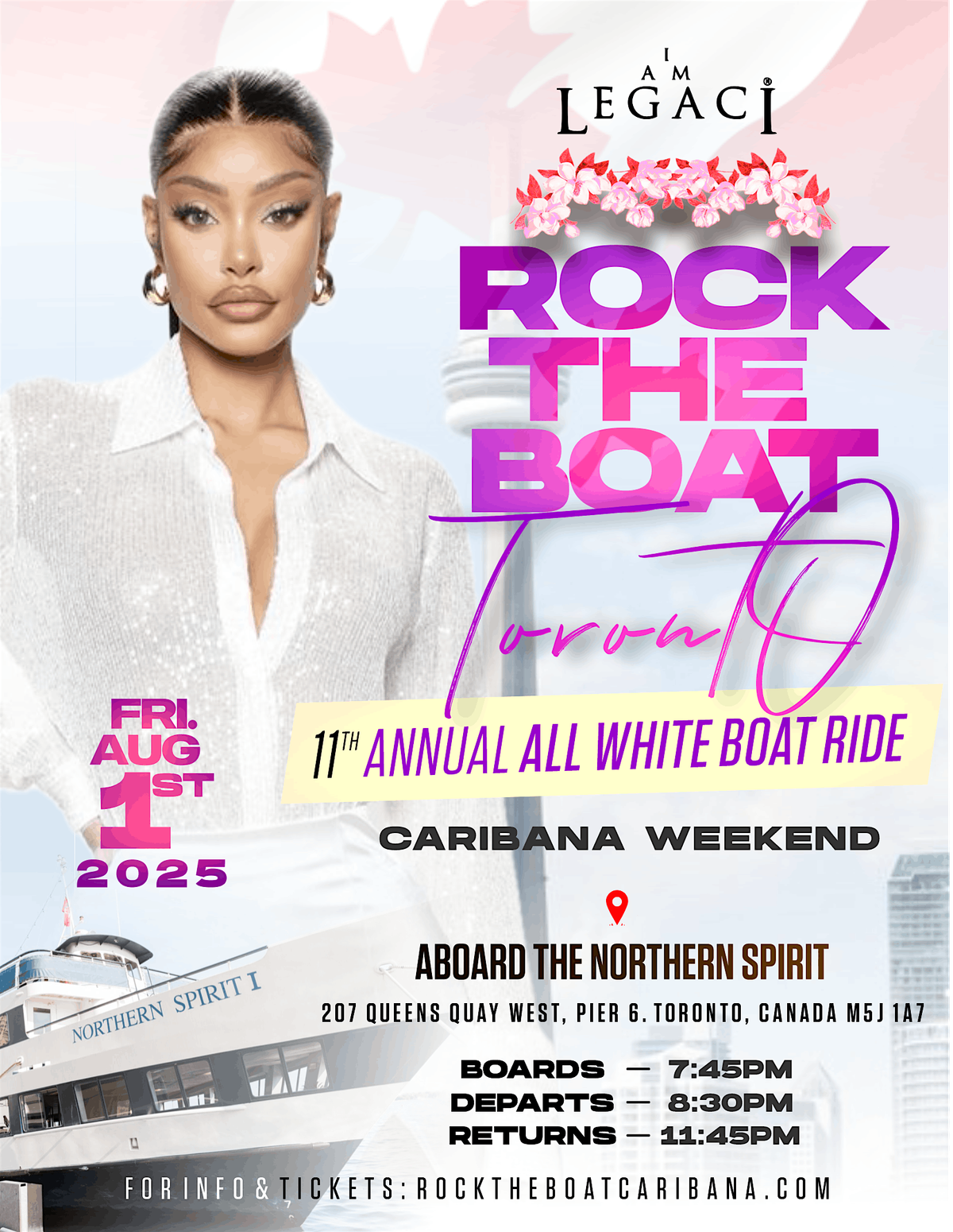 ROCK THE BOAT TORONTO 11th ANNUAL ALL WHITE BOAT PARTY \u2022 CARIBANA 2025