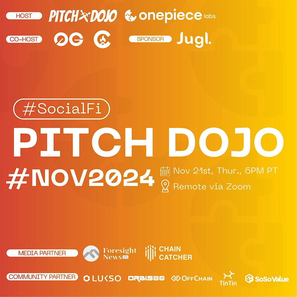 Pitch Dojo #NOV2024 | SocialFi & Airdrops! Final PD of the Year!