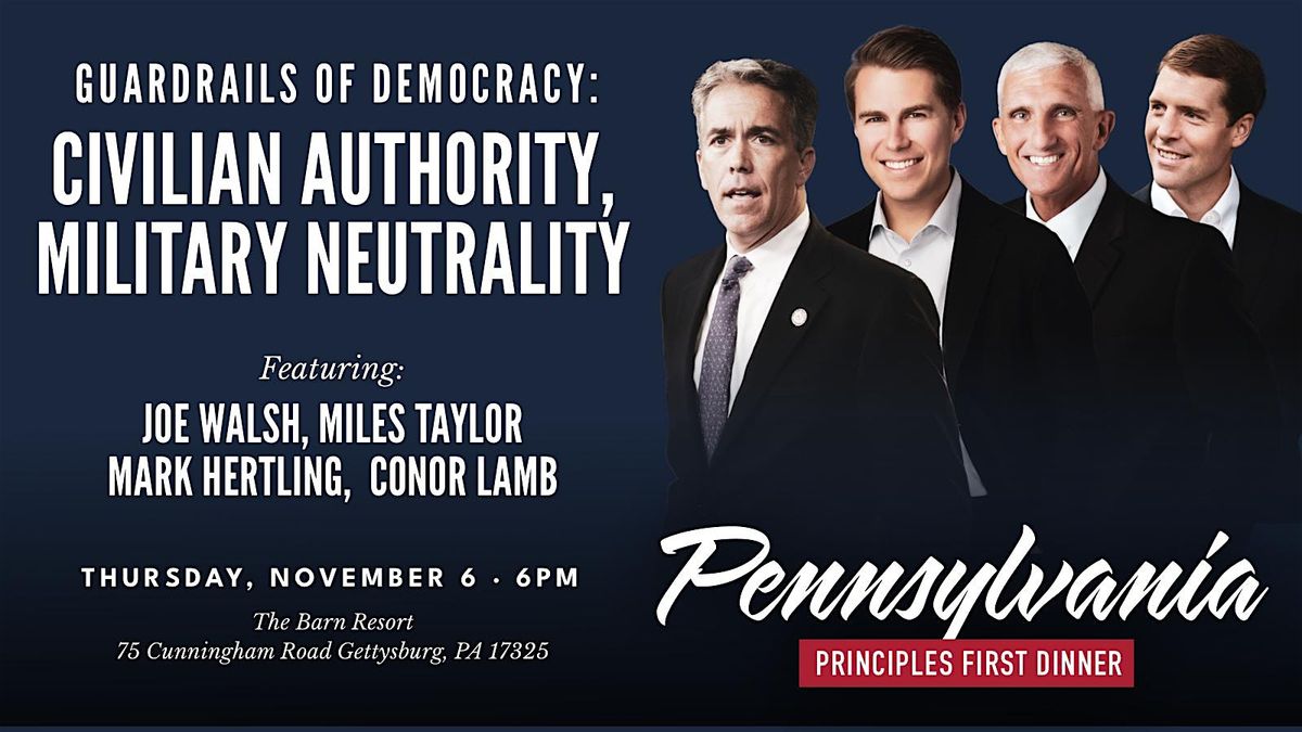 Principles First Dinner in Pennsylvania