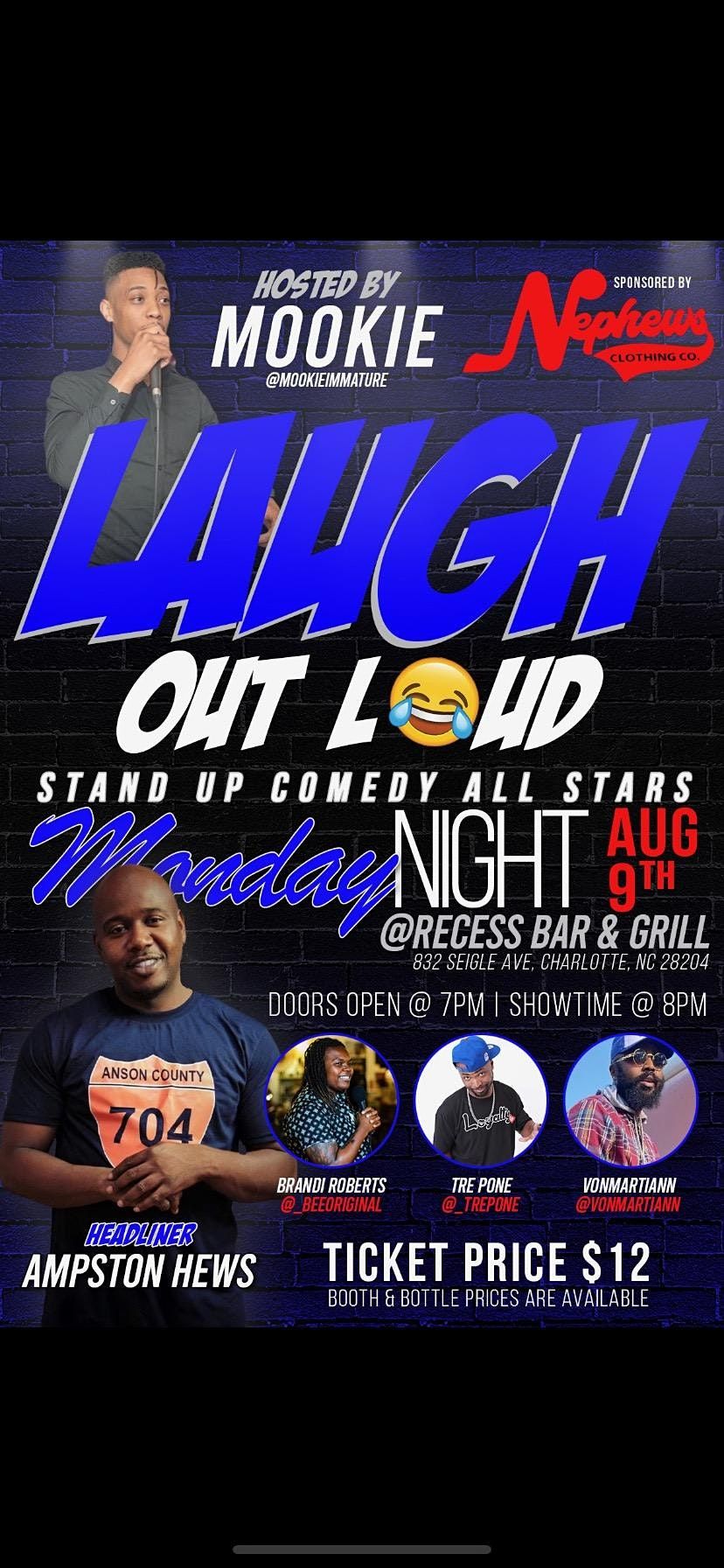 Laugh Out Loud Comedy Series feat @MookieImmature