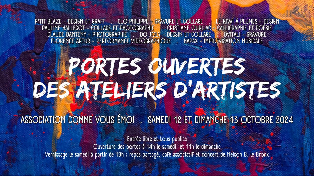 Journ\u00e9es Portes Ouvertes des Ateliers d'Artistes de Montreuil \u00e0 Comme Vous \u00c9moi