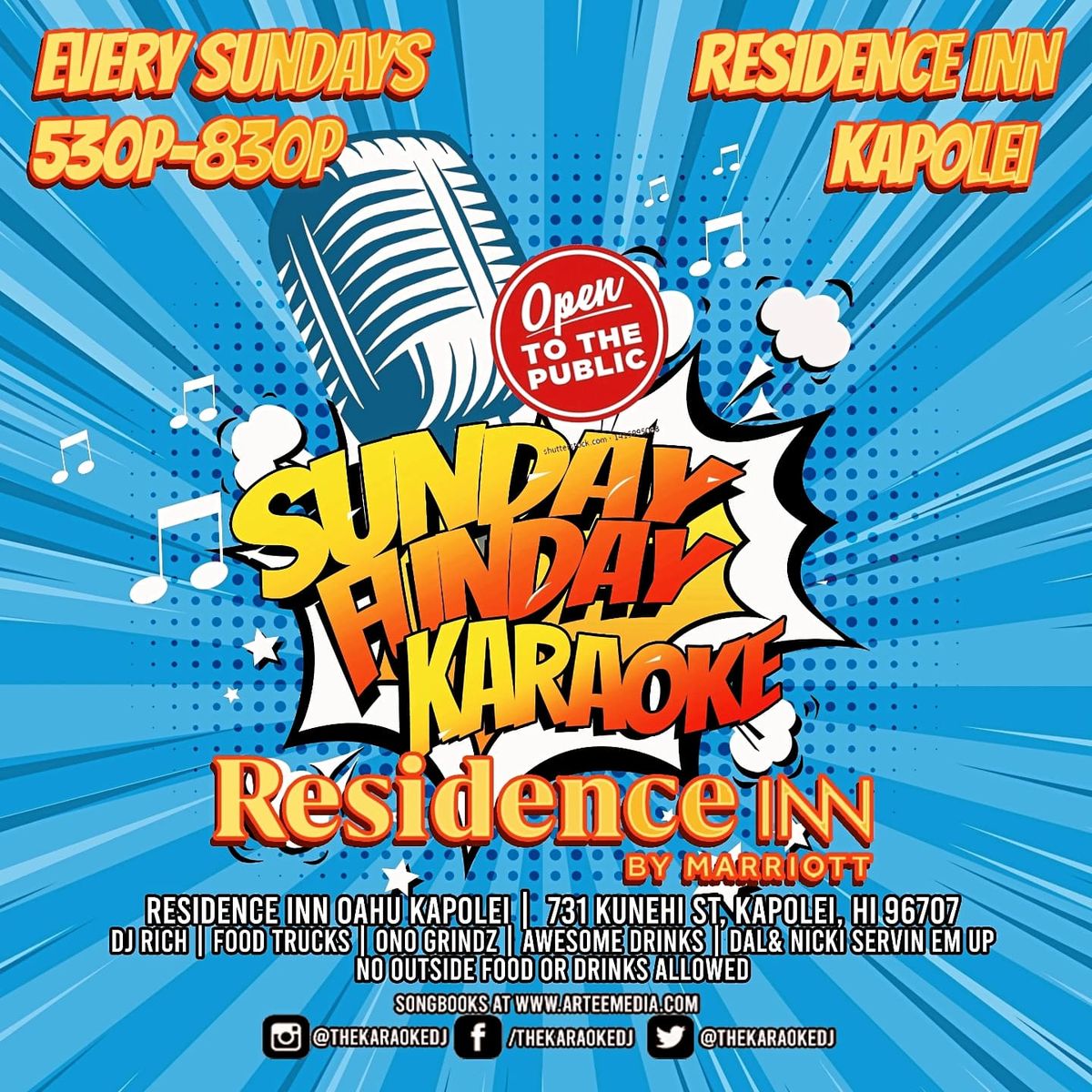 Karaoke Sunday at Residence Inn Kapolei