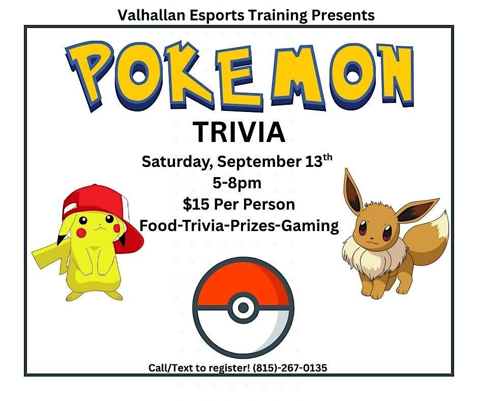 Pokemon Trivia Night Hosted by Valhallan Esports Training