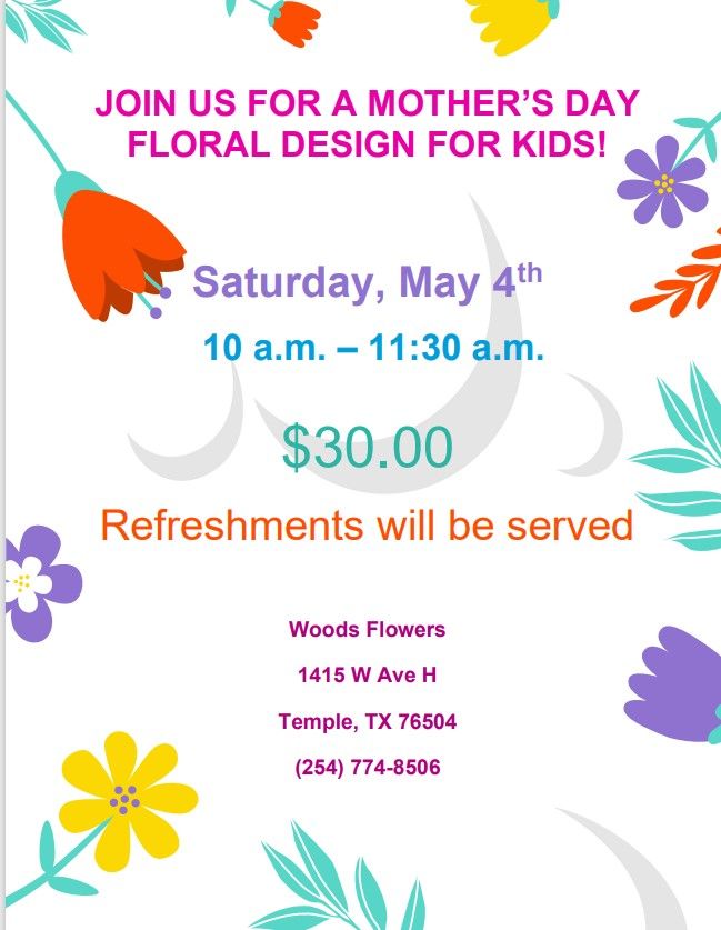 Mother's Day Design Event for kids