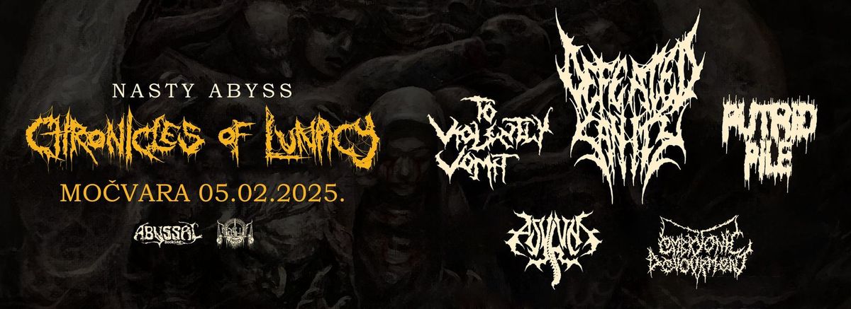 Nasty Abyss: Defeated Sanity & To Violently Vomit  & Putrid Pile & Embryonic Devourment & Asylum TX