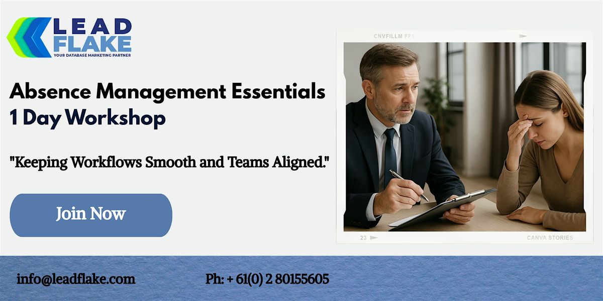 Absence Management  Workshop in Johor Bahru