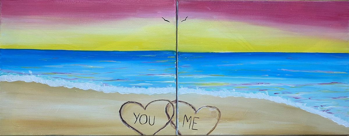 Beach Love Date Night Paint and Sip in LA! Wine Tasting!