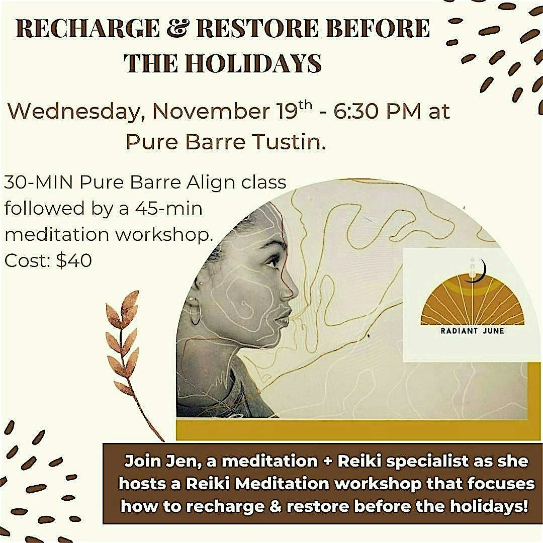 Meditation Workshop at Pure Barre Tustin