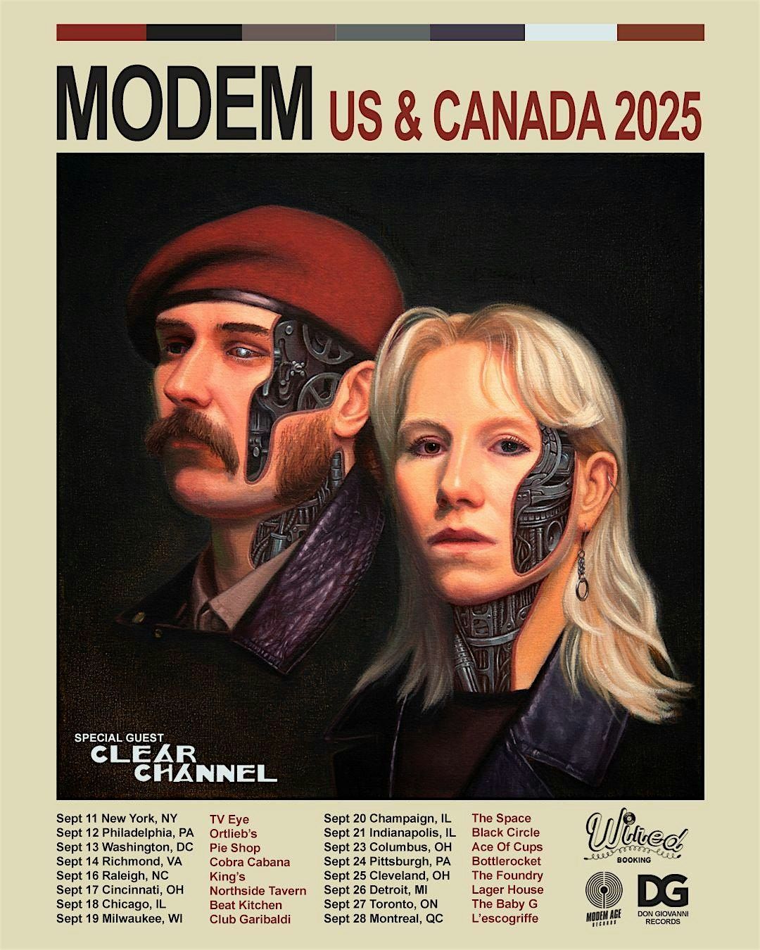 Modem Us and Canada Tour with special guests Clear Channel