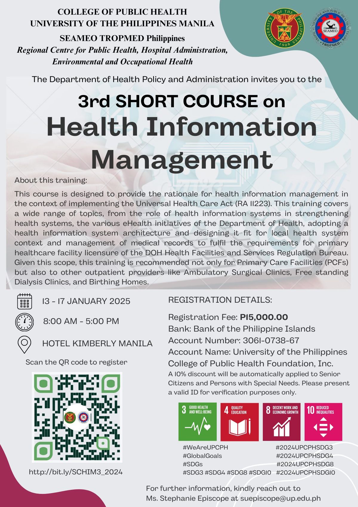 2nd Short Course on Health Information Management