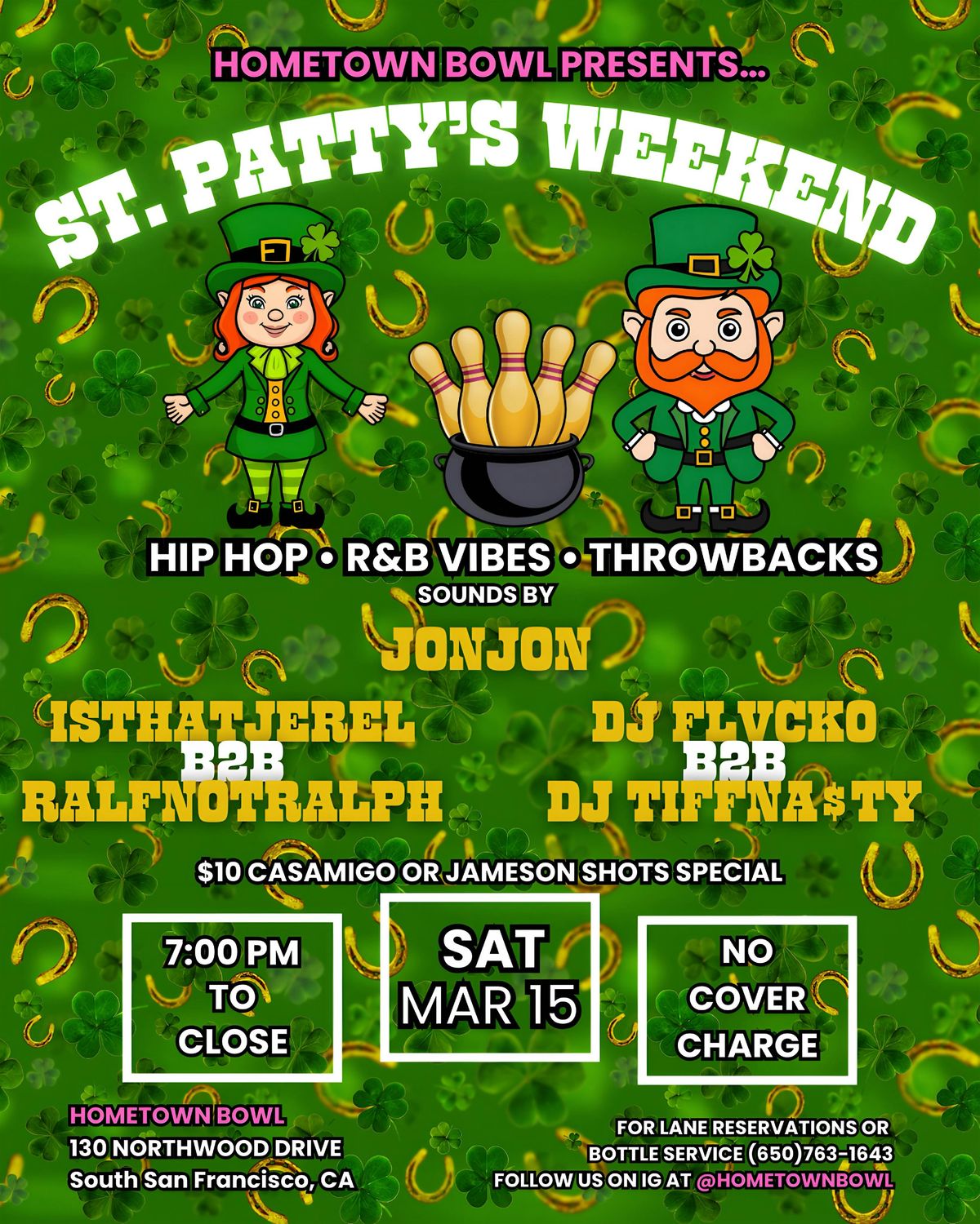 St Patrick\u2019s Weekend Party @ Hometown Bowl