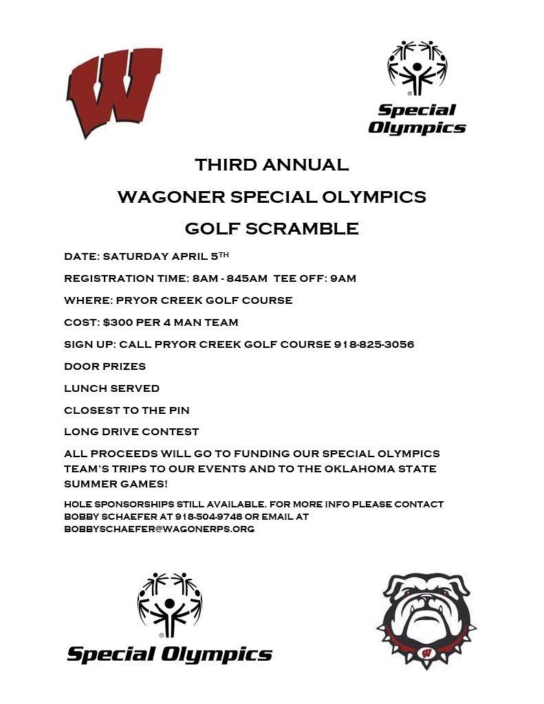 3RD ANNUAL WAGONER SPECIAL OLYMPICS SCRAMBLE