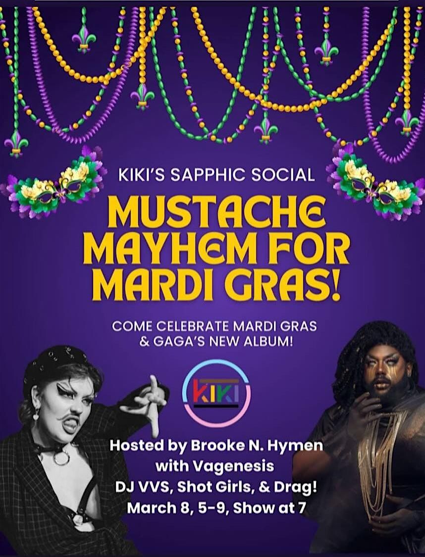 Mustache Mayhem for Mardi Gras