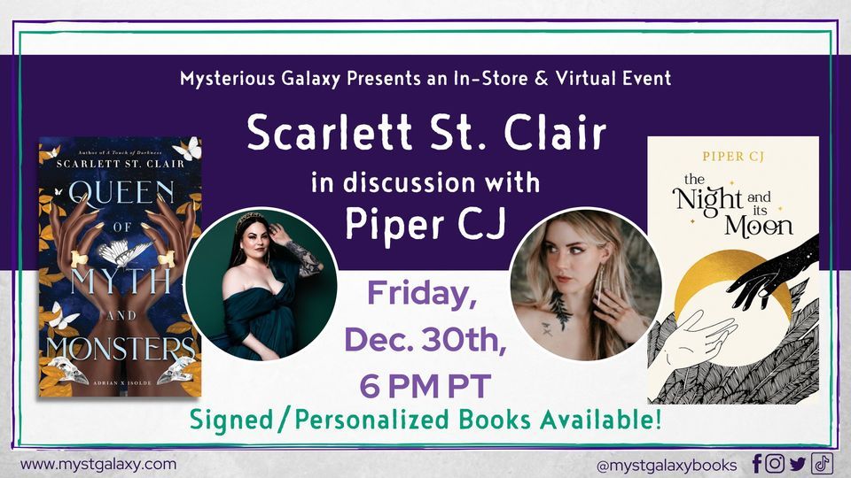 In Store & Virtual Event: Scarlett St Clair & Piper CJ