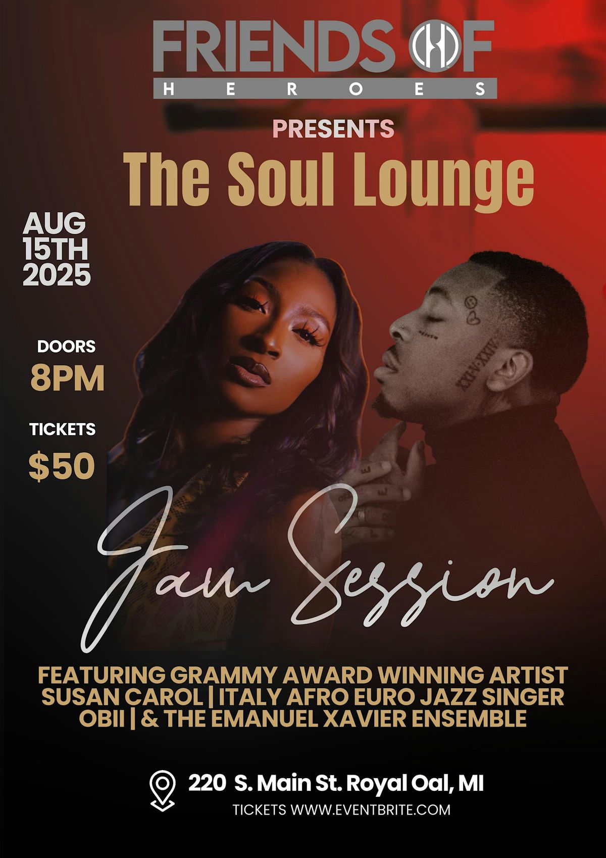 THE SOUL LOUNGE FEAT SUSAN CAROL, OBII & THE EMANUEL XAVIER ENSEMBLE