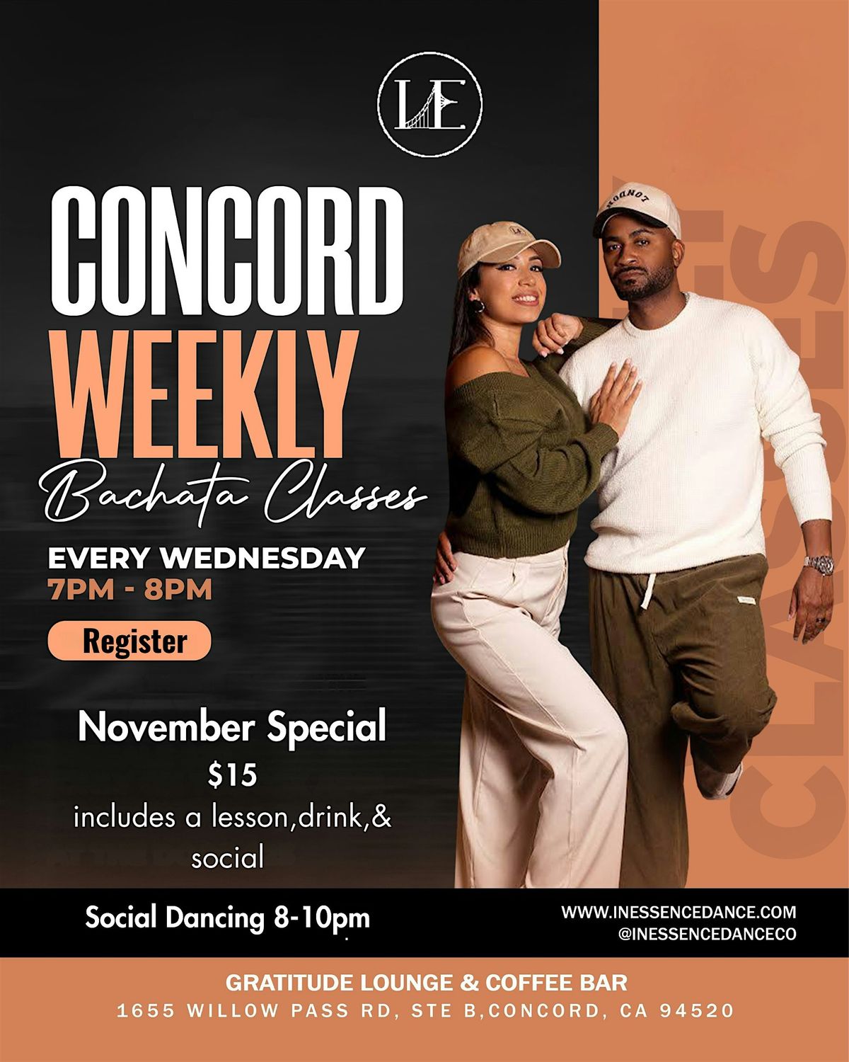Weekly Bachata Lesson & Social in Concord
