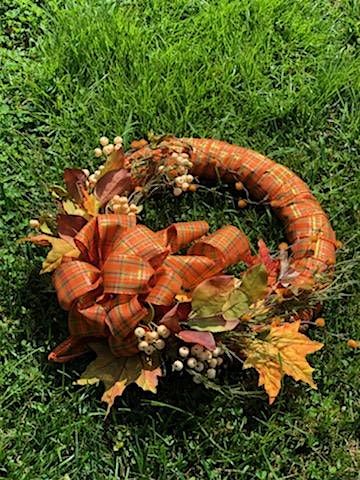 Fall Ribbon Wrap Wreath