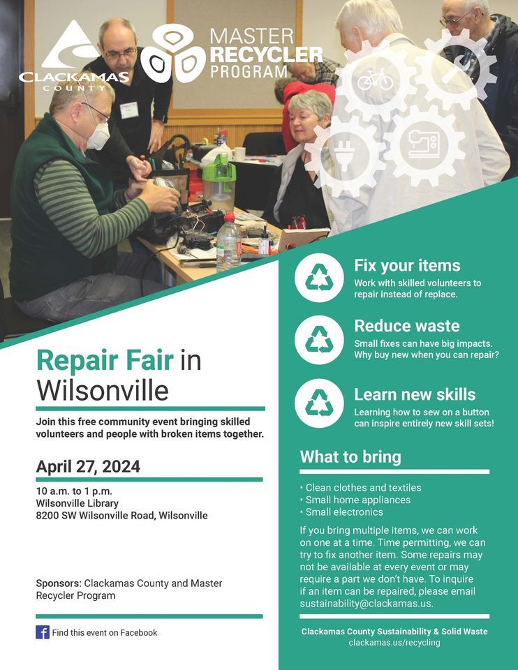 Wilsonville Repair Fair