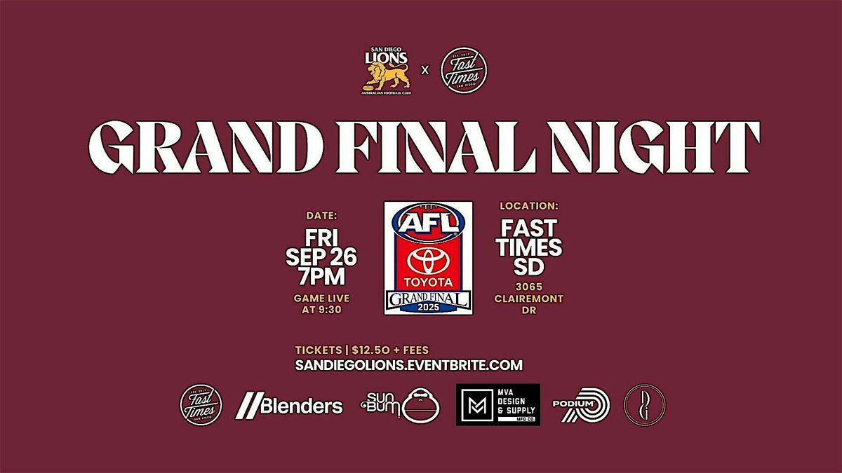 AFL Grand Final September 26th, 2025