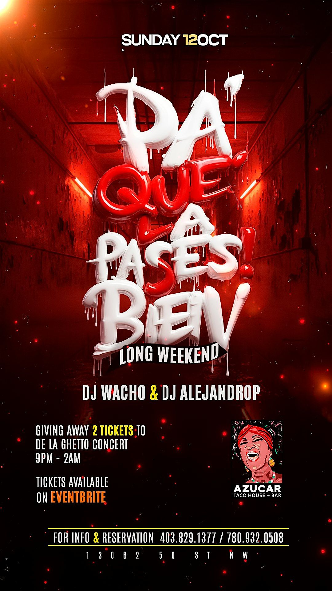 Pa que las pases bien! @Azucartacohouse Oct 12th.