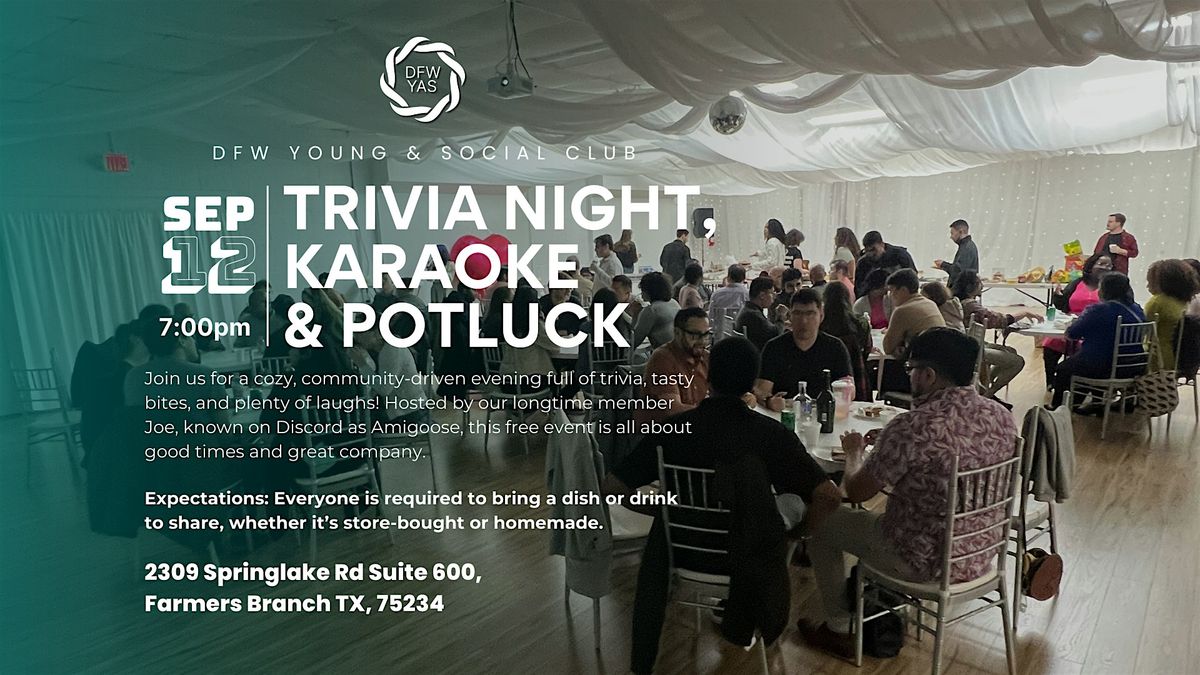 Trivia, Karaoke & Potluck Social Party