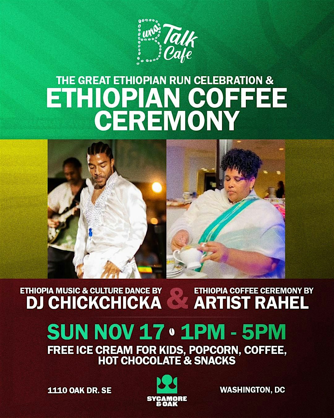 The Great Ethiopian Run Celebration & Ethiopian Coffee Ceremony