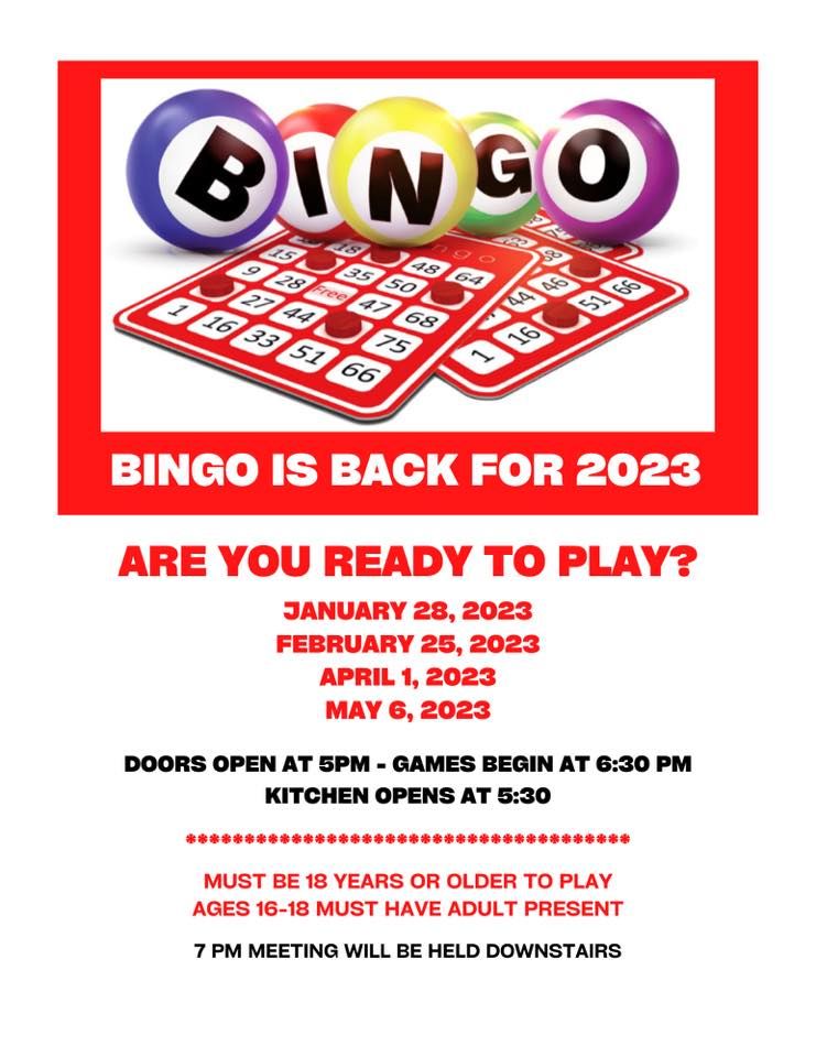 Bingo is Back for 2023!