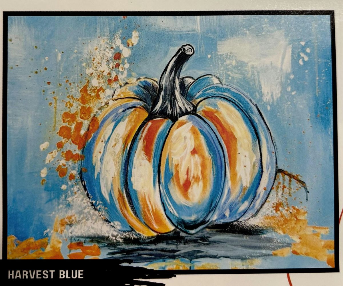 Harvest Blue Pumpkin Paint n Sip