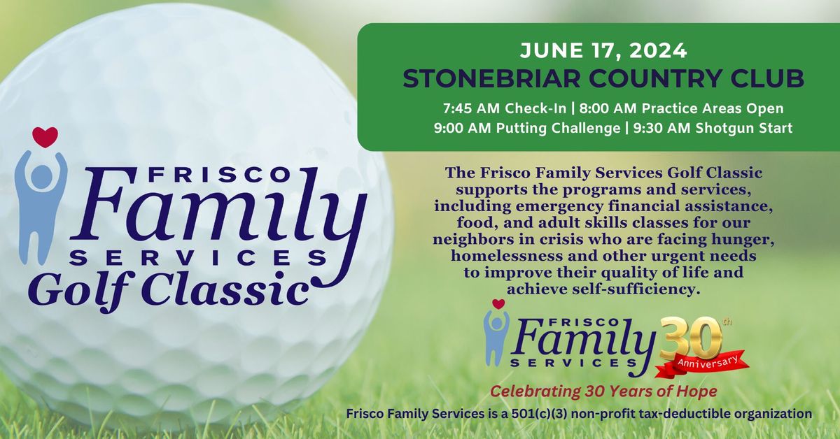 Frisco Family Services 2024 Golf Classic