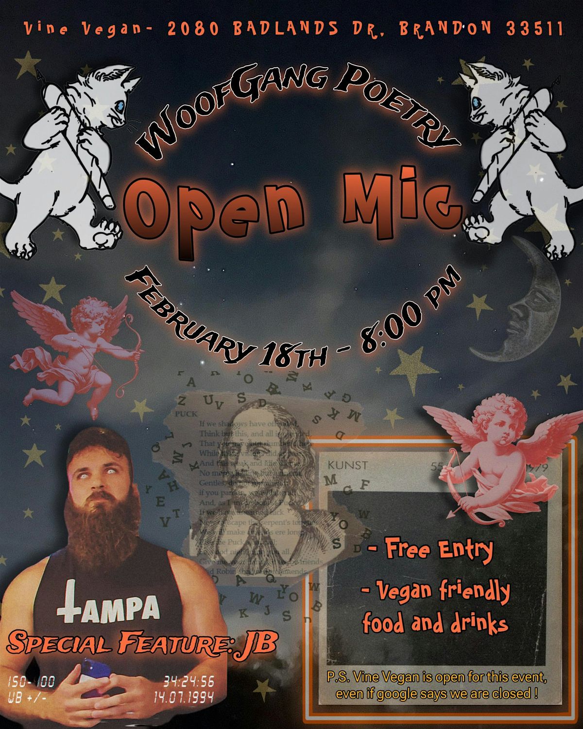 Open Mic Night | Woof Gang Poet Presents at Vine Vegan