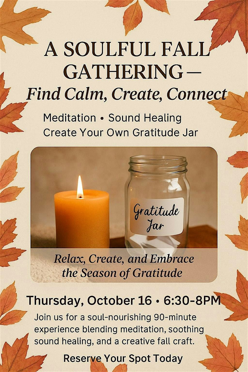 Soulful Gathering with Meditation, Sound, and Crafting