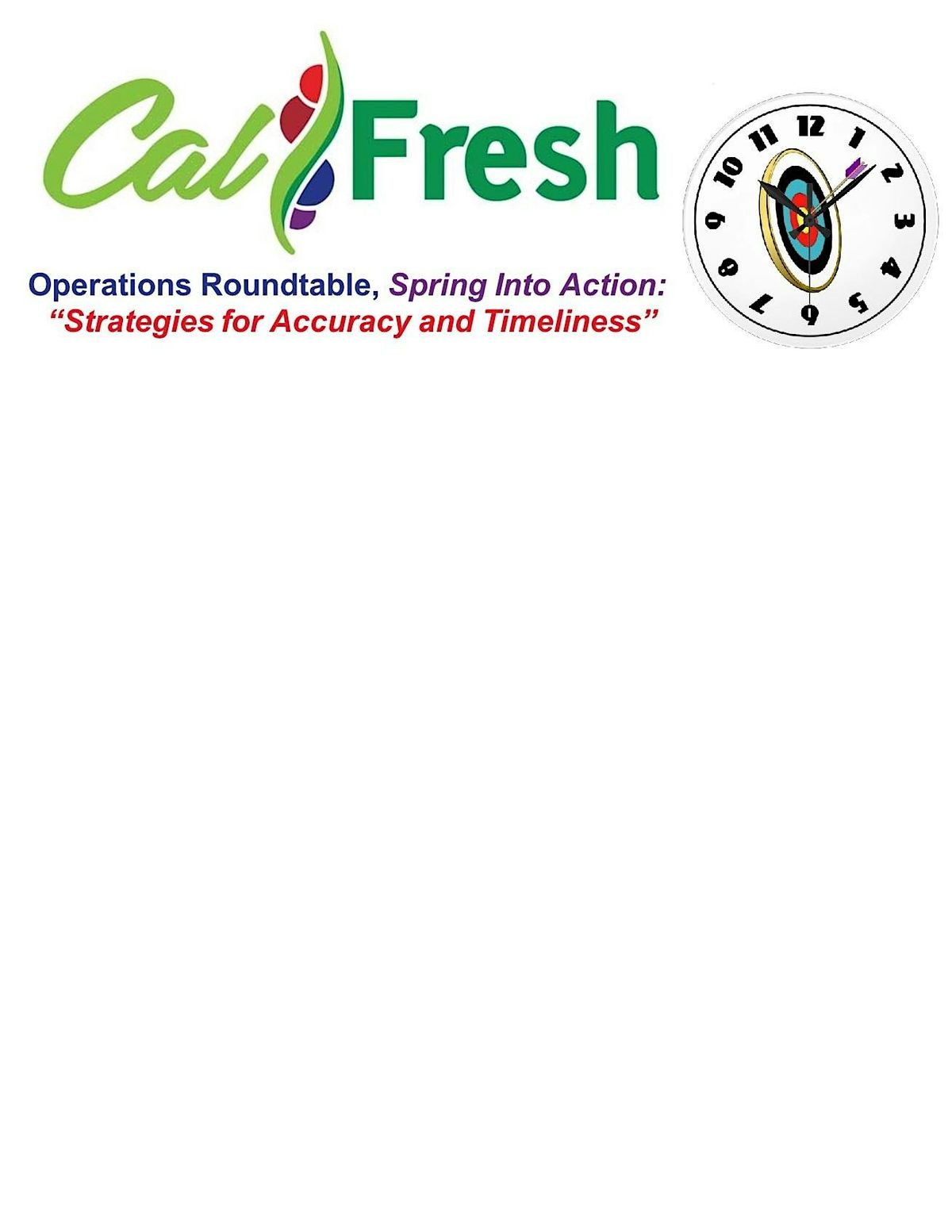 CalFresh Operations Roundtable: