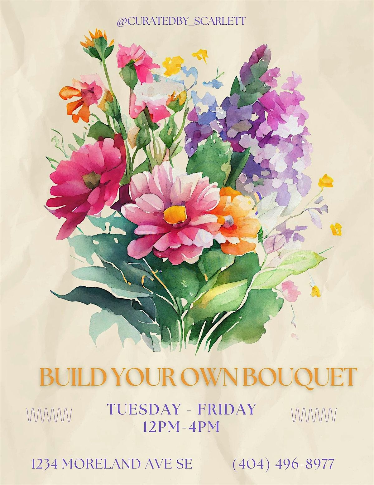 Build Your Own Bouquet, #thingstodoinatlanta