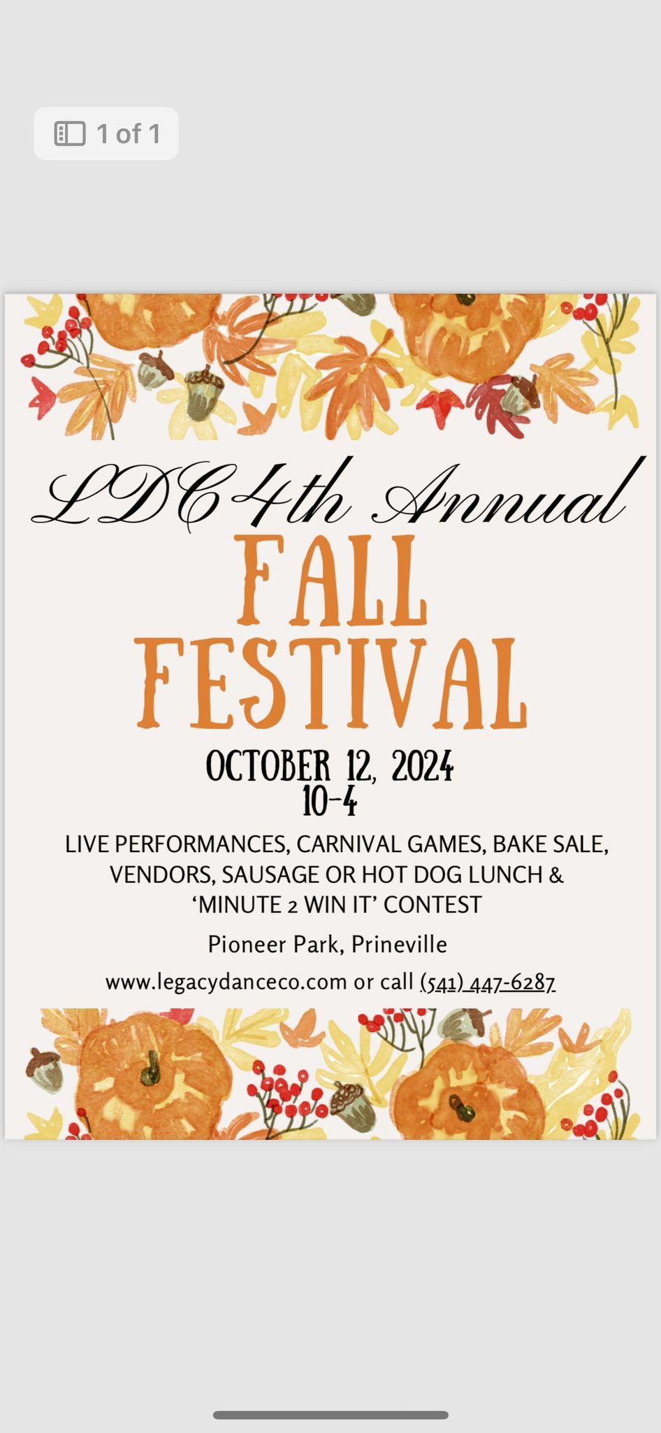 FALL FESTIVAL: Presented by Legacy Elite