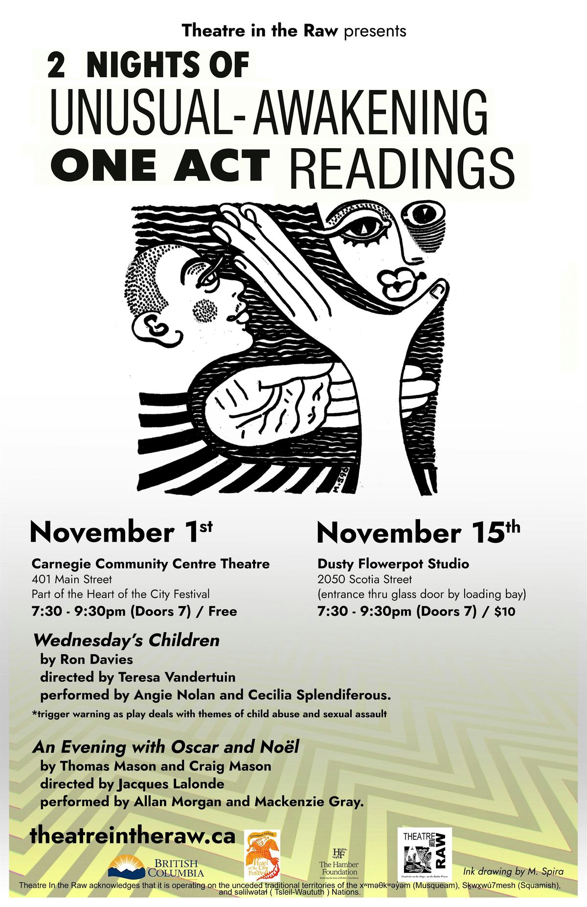 Theatre In the Raw - 2 Nights of Unusual Awakening One-Act Readings