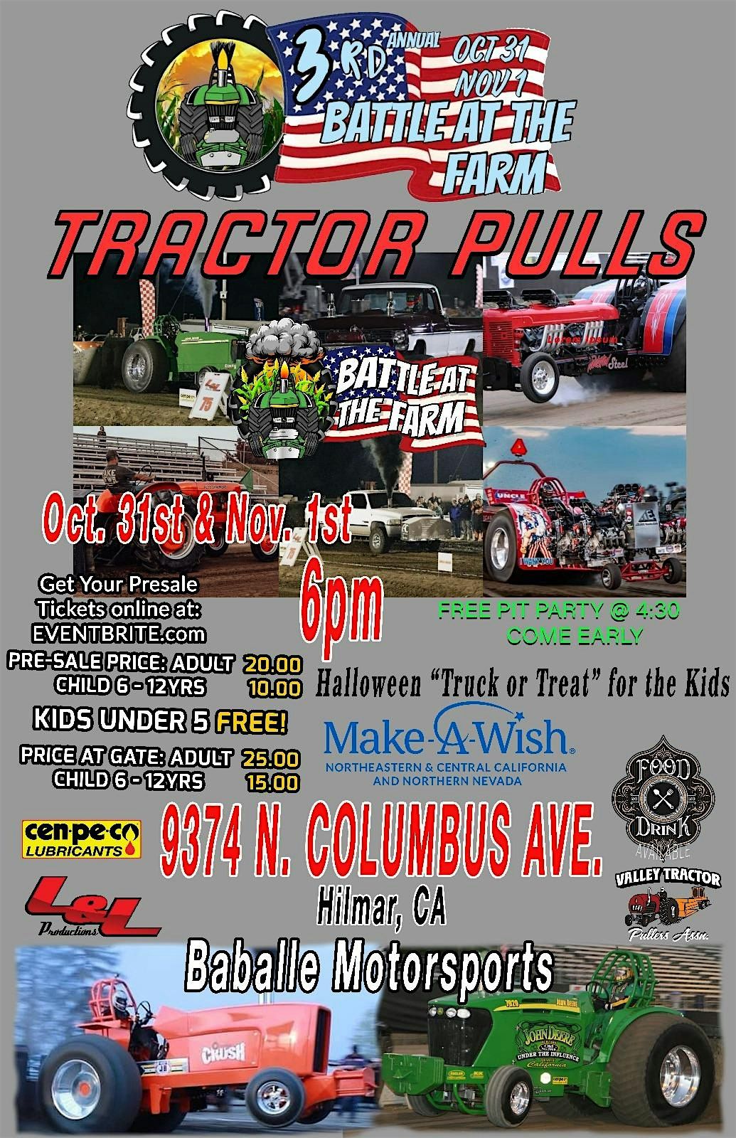 3rd Annual BATTLE AT THE FARM - TRACTOR PULLS