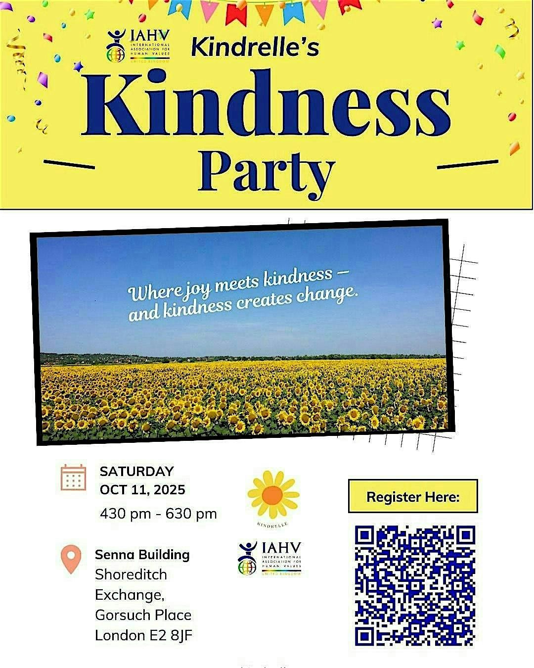 IAHV UK \u00d7 Kindrelle: Kindness Party \u2014 An Evening of Joy, & Connection